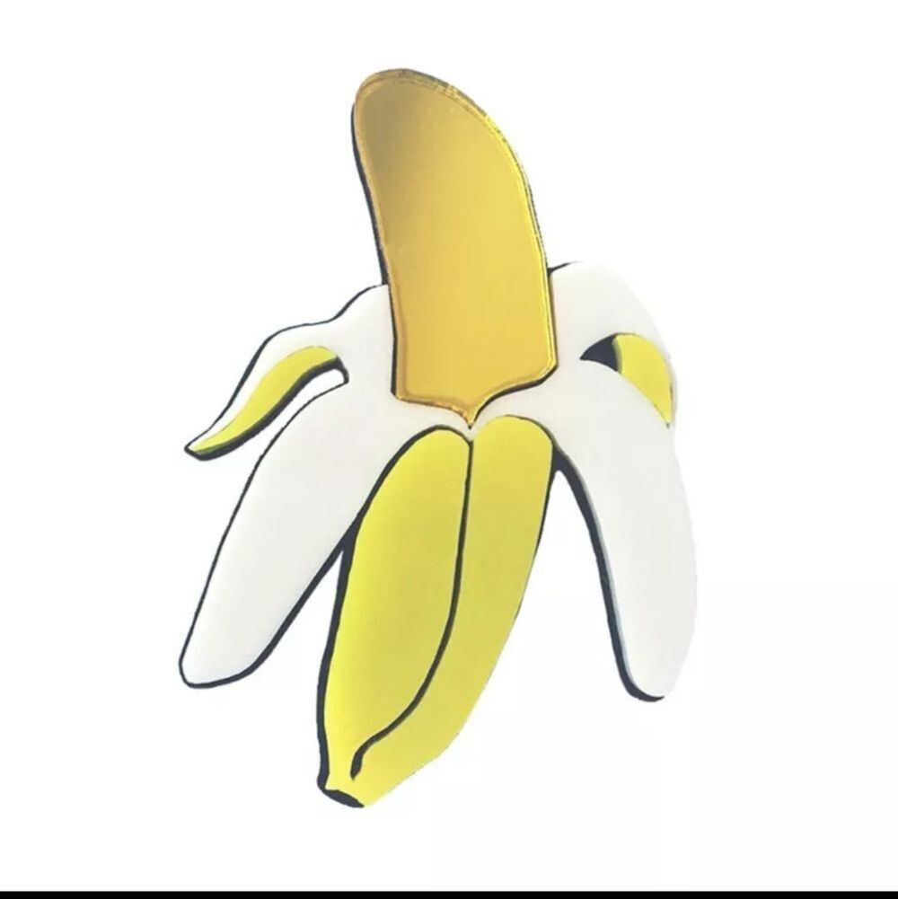 NWOT Acrylic Banana Earrings